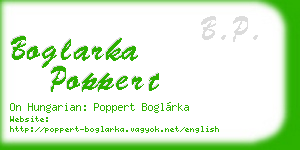 boglarka poppert business card