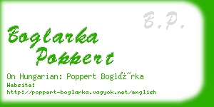 boglarka poppert business card